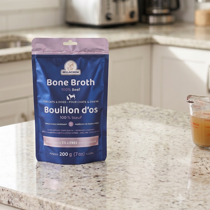 BellaChow Pure Beef Bone Broth Powder for Dogs & Cats