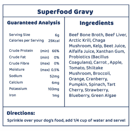 Superfood Gravy For Dogs